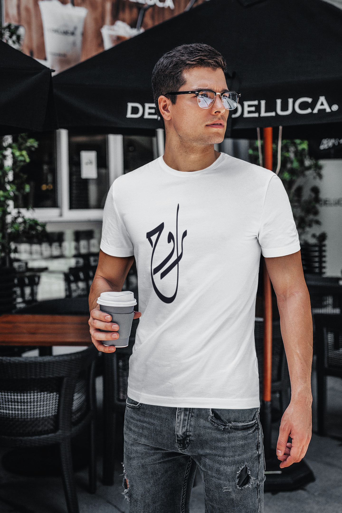 Short sleeve T-shirt Arabic calligraphy Rouh روح